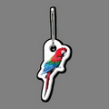 Parrot Shaped Tag W/ Zipper Clip